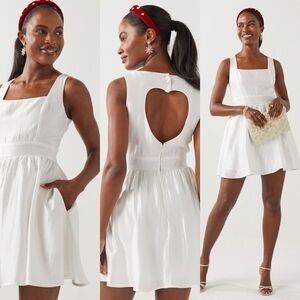 NWT francesca's Leone Heart Back Cut Out Shimmer Dress